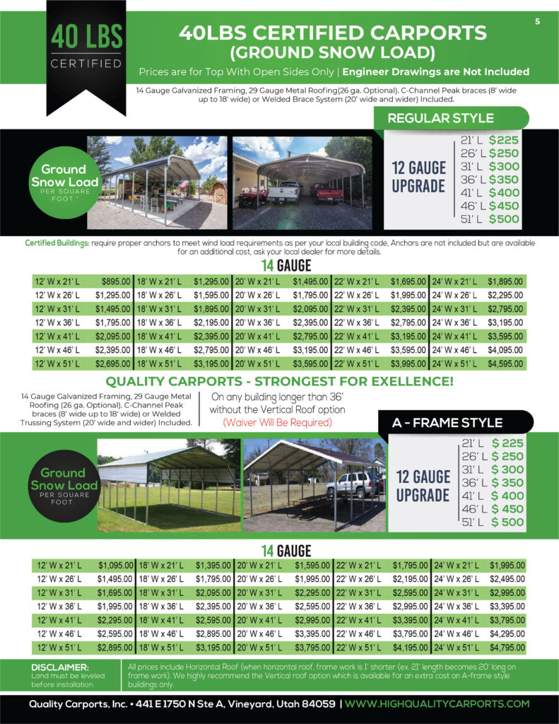 Quality Carports Catalog Quality Carports, Inc