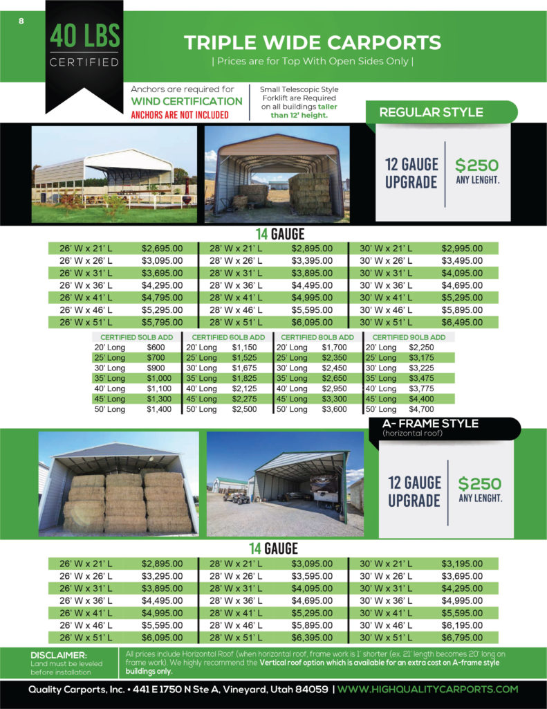 Quality Carports Catalog Quality Carports, Inc