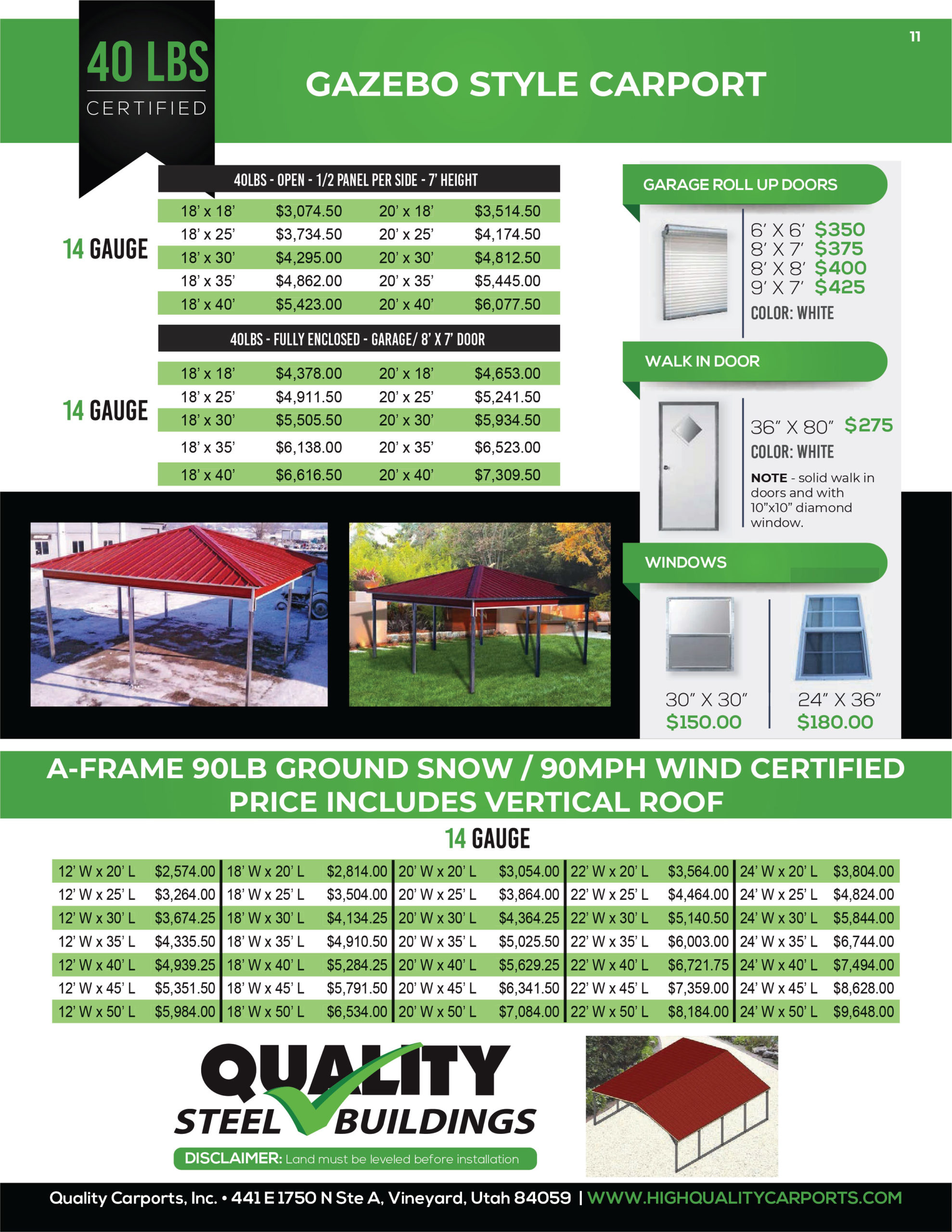 Quality Carports Catalog Quality Carports, Inc