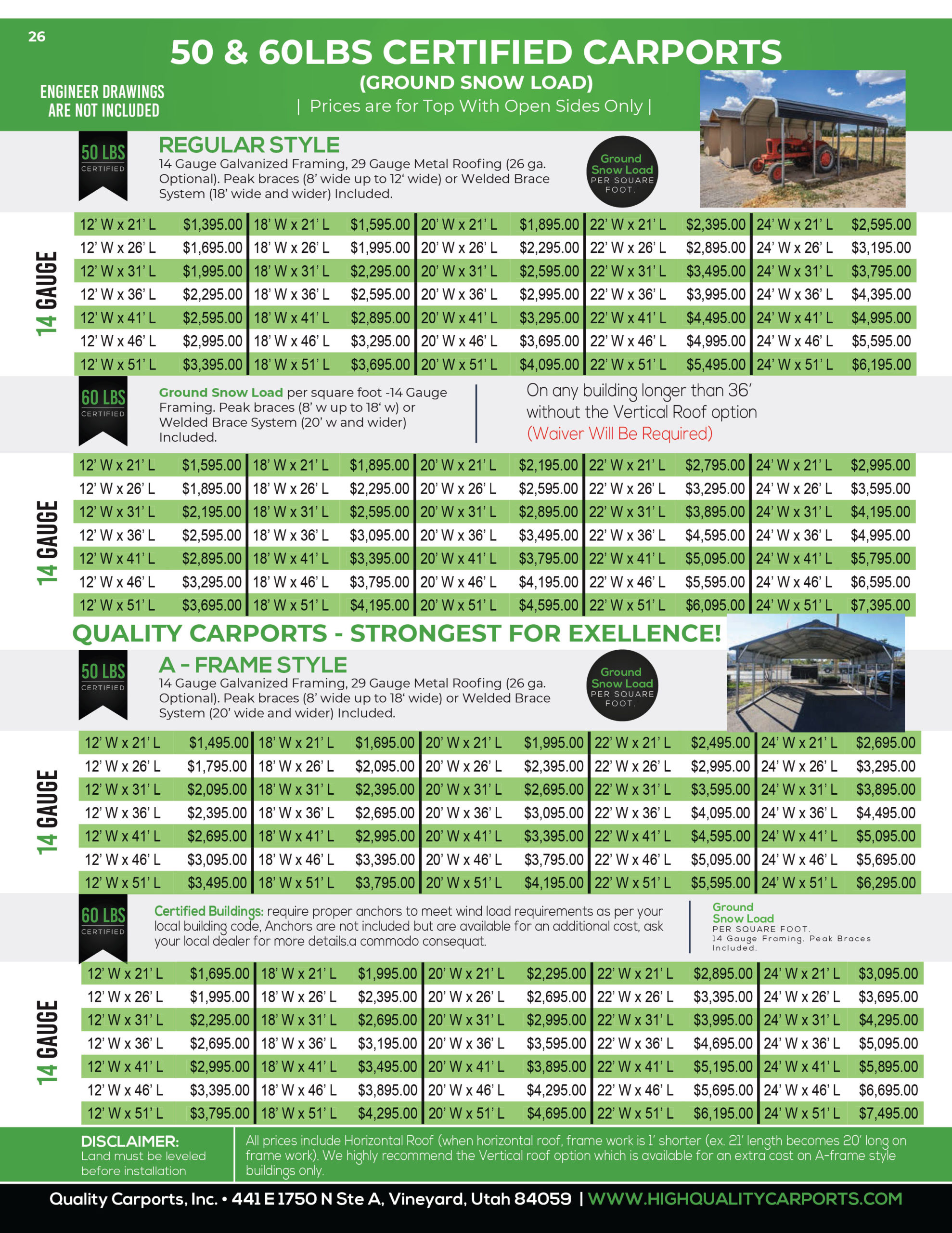 Quality Carports Catalog Quality Carports, Inc