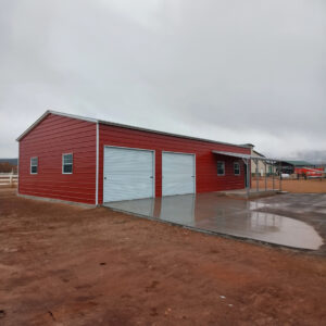 Metal Garage With Lean To