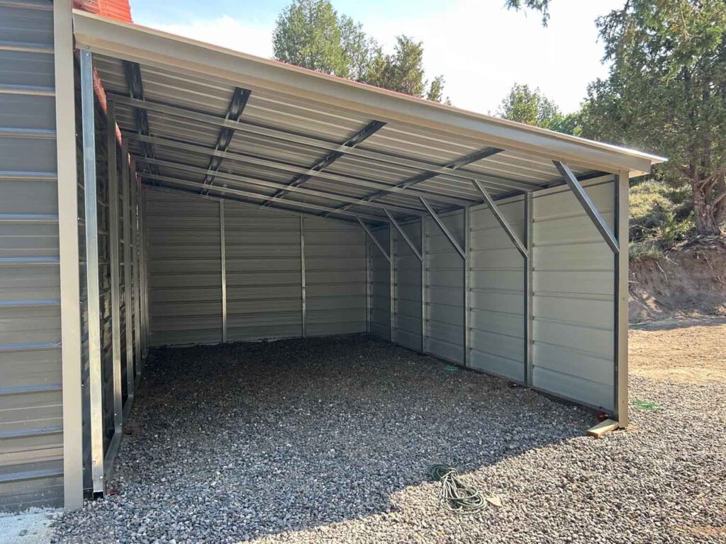 12 x 20 x 8-6 – Lean to – Vertical Roof – High Quality Carports
